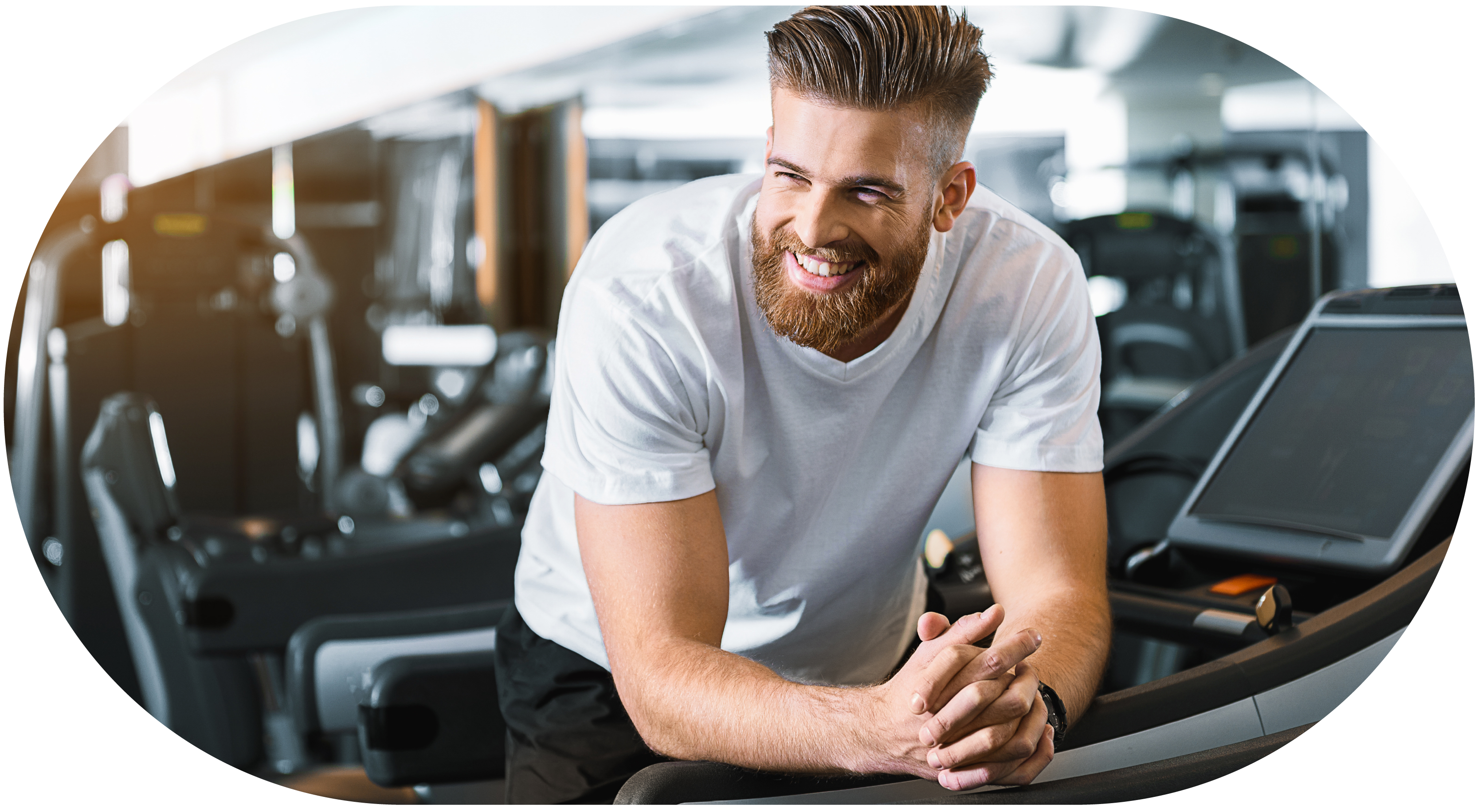 Man enjoying the gym
