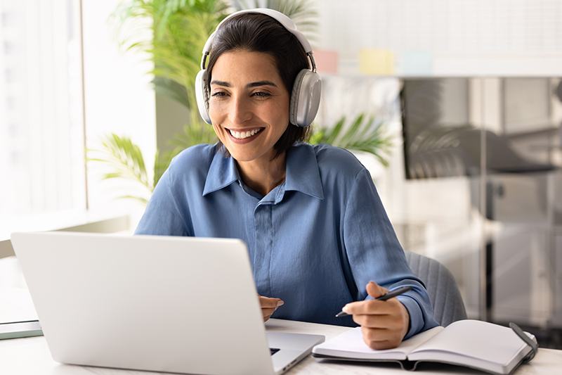 Woman Taking Online Training